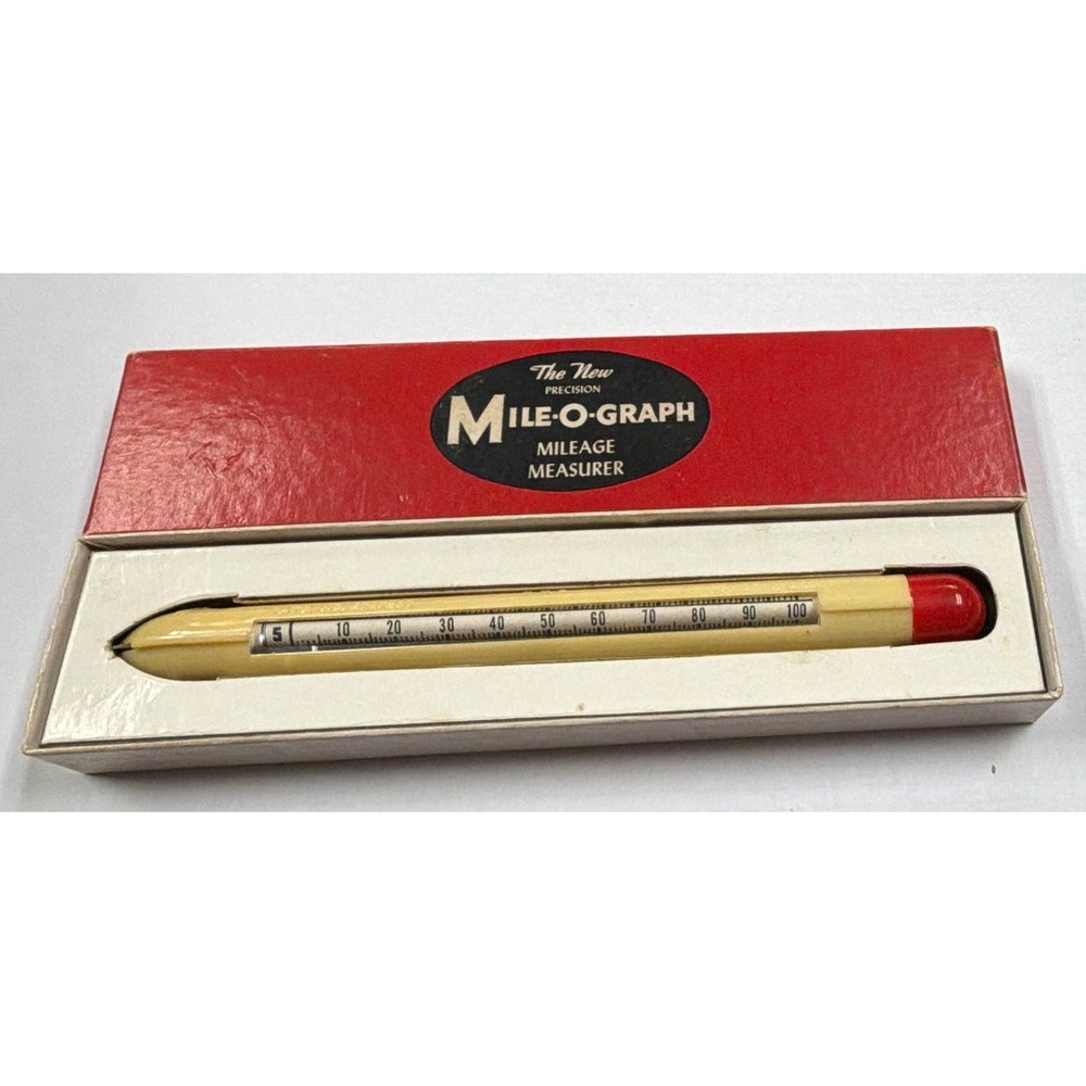 Mile-O-Graph Mileage Measurer Map Measuring Wheel Standard SAE 90 mi In Box VTG
